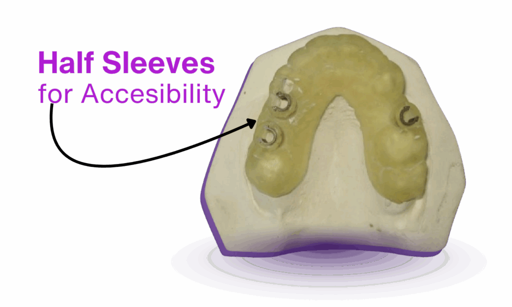 Try using half sleeves for accessibility